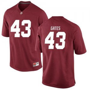 Men's Alabama Crimson Tide #43 A.J. Gates Crimson Game NCAA College Football Jersey 2403QTXG0